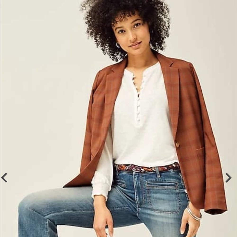 J. Jill Mendocino Plaid Blazer NWT X- Small Petite